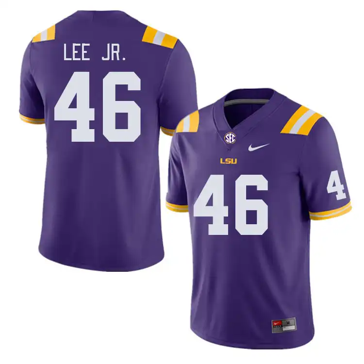 Men's LSU Tigers Shelby Lee Jr. #46 Purple NCAA Football Jersey